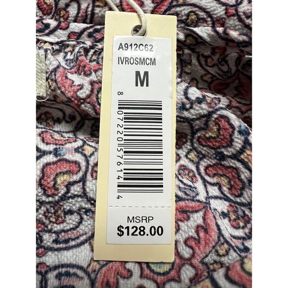 MAX STUDIO WOMENS SIZE MEDIUM FLORAL PRINT SHIFT MINI DRESS PINK WHITE NEW - Picture 9 of 11